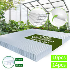 Gewächshaus Platten 4 6mm Doppelstegplatten Stegplatten Hohlkammerplatten 10/14X