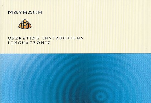 Maybach linguatronic operating - maybach,