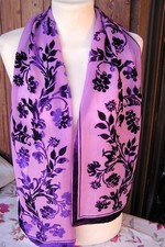 Seidenschal 1,60x 25, Samt und Seide Ausbrenner