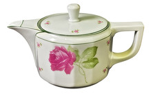 Antike Teekanne rote Rose