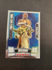 Topps Star Wars Force Attax Movie Serie 2 - 2 Zusatz-Power Karte Yoda,Mace Windu