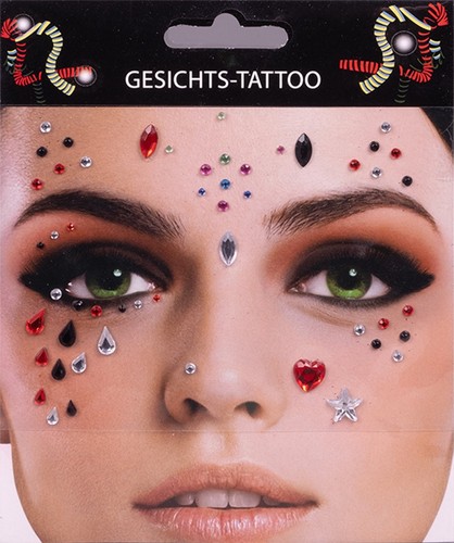 Gesichts tattoo deko - gesichts, steine