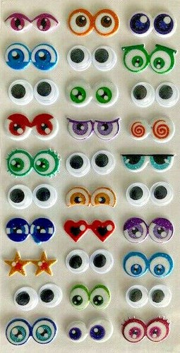 Klebesticker augen 30 - klebesticker, 3-d