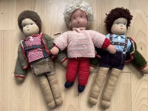 Waldorf puppen drei stück - drei,