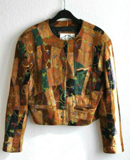 Leather Fashion Vintage 80er Lederjacke cropped kurz Blouson Blazer Jacke 36 38