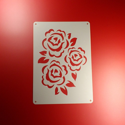 Schablone rose blume blüte - schablone,