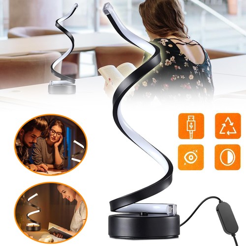 Led spiral tischlampe dimmbar - spiral,