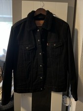 Levi's x Mickey Mouse Disney Jeansjacke Schwarz Pailletten Gr. S