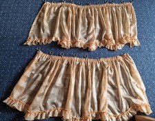 2xGardine 100x55cm mit Zugband, Clips und Ringen