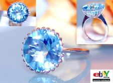 wertvoller exklusiver 16,00ct  Blau Topas 950er Platinring (Pt.) Wert 3990 € RAR