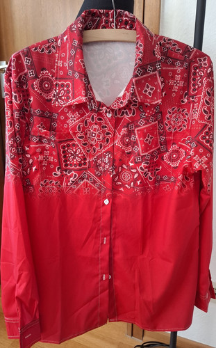Langarmhemd mit paisley - langarmhemd,