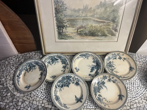 Sechs antike villeroy boch - antike,