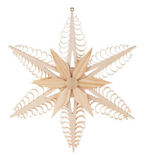 Fensterschmuck Spanstern natur