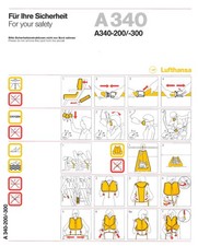 Safety Card / Lufthansa /