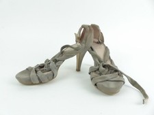 Si by Sinela Damenschuhe Pumps 36 Grau Sandaletten Wildleder High Heels (19116)