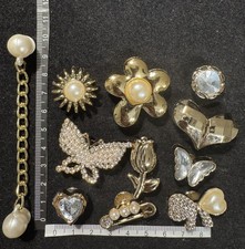 11 Stck. Gold Schuh Charms