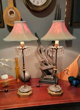 Pr Vintage Brass 30" Palm