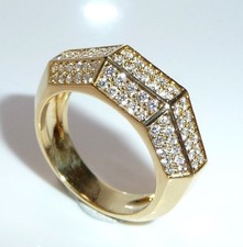 Ring 750 Gelbgold 1.50ct. Diamanten Gr: 55-56 / 17,7 mm 10,2gr