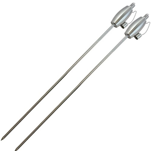 Gartenfackel edelstahl set - edelstahl,