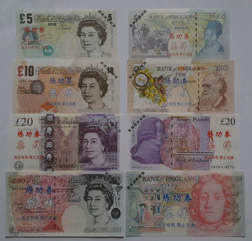 Britische pfund banknoten - banknoten, 4x