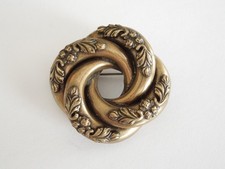 Vintage Brosche Bronzefarben