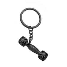 Schlüssel-Anhänger Hantel Kurzhantel Edelstahl Gewicht Fitness Schlüsselring