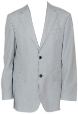 Benvenuto leichtes modisches Herren Sakko/Blazer/Jacke hellgrau m. Nadelstreifen