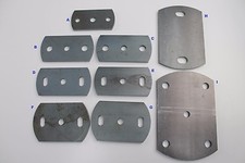 Ankerplatte rechteckig gelocht Stahl roh - Stahlplatte Metall Lasche Fußplatte