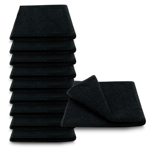 10x gästetuch schwarz 100 - gästetuch,