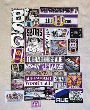 Aufkleber Mix Ultras FC Erzgebirge Aue 25x Fanszene Sticker BSG Wismut Sammlung 