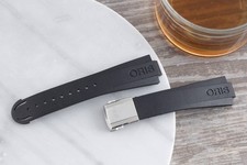 ORIS Original Kautschuk Uhrenarmband 22mm schwarz mit Faltschließe 0742274NB