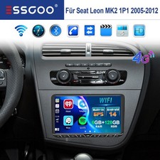 128G Für Seat Leon 1P1 2005-2012 Autoradio Android 14 Carplay GPS Navi Bluetooth
