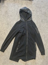 Fishbone Black Squad Strickjacke Gr XS Kapuze Reißverschluss schwarz