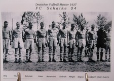 Schalke Deutscher Fußball Meister 1937 Die Mannschaft Foto ca 16,5x11,5 cm FPF13