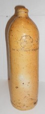 Antike SELTERS Steinzeug Flasche Herzogthum NASSAU, H 29cm, NUM. 19