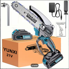 Mini Kettensäge mit 2 Akkus