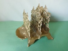 Messing Briefhalter mit Ablage Briefständer für Schreibtisch Serviettenständer