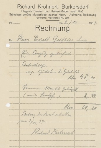 Rechnung burkersdorf kröhnert - rechnung,