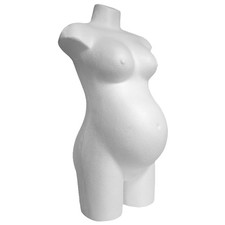 Torso weiblich schwanger aus Styropor Schaufensterpuppen Schneiderpuppe Gr.36/38