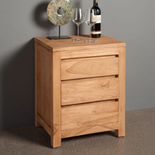 Kommode Sideboard massives Teak Holz Anrichte Schrank 50 cm mit Schubladen