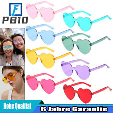 8 Paar Herz Sonnenbrille Partybrille Set Stilvoll Retro Transparent PC-Brille