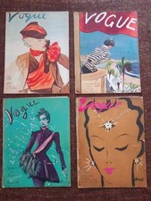 Seltenes Lot von 4 Vogue Paris
