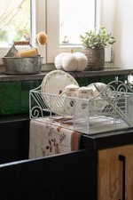 Abtropfgestell / Abtropfgitter aus Eisen in weiß im Landhausstil, Clayre & Eef