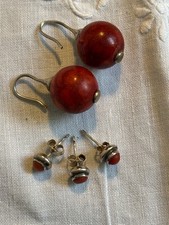 Ohrringe Silber rote Koralle