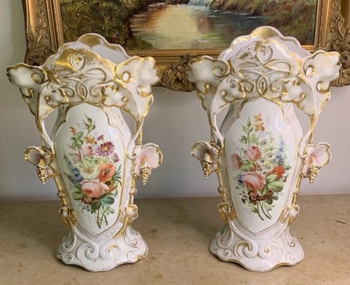 2xbarocke porzellan vase - porzellan,
