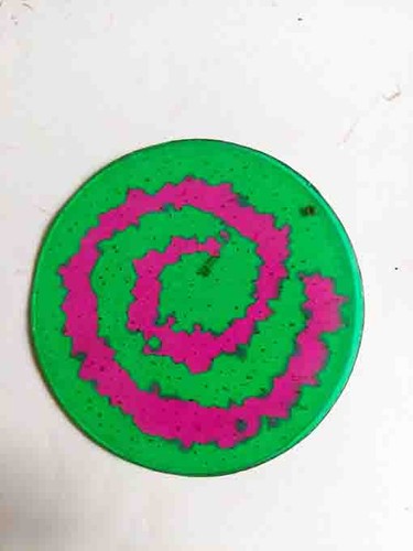 Fensterbild spirale rund pink - spirale,