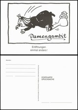 Damengambit Eröffnungen einmal anders! Schach-Spiel Motiv-AK 1980