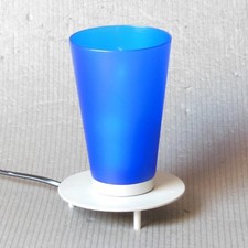 Vintage Leuchte - Zicoli Design Becher Lampe Nr.564 Blau LED tauglich Fuß Stahl