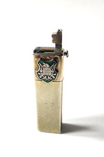 Altes Messing Liftarm Benzinfeuerzeug mit Emblem FLAME GEMINI mit guter Funktion