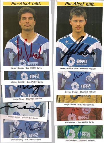 Autogramme blau weiß - 10,